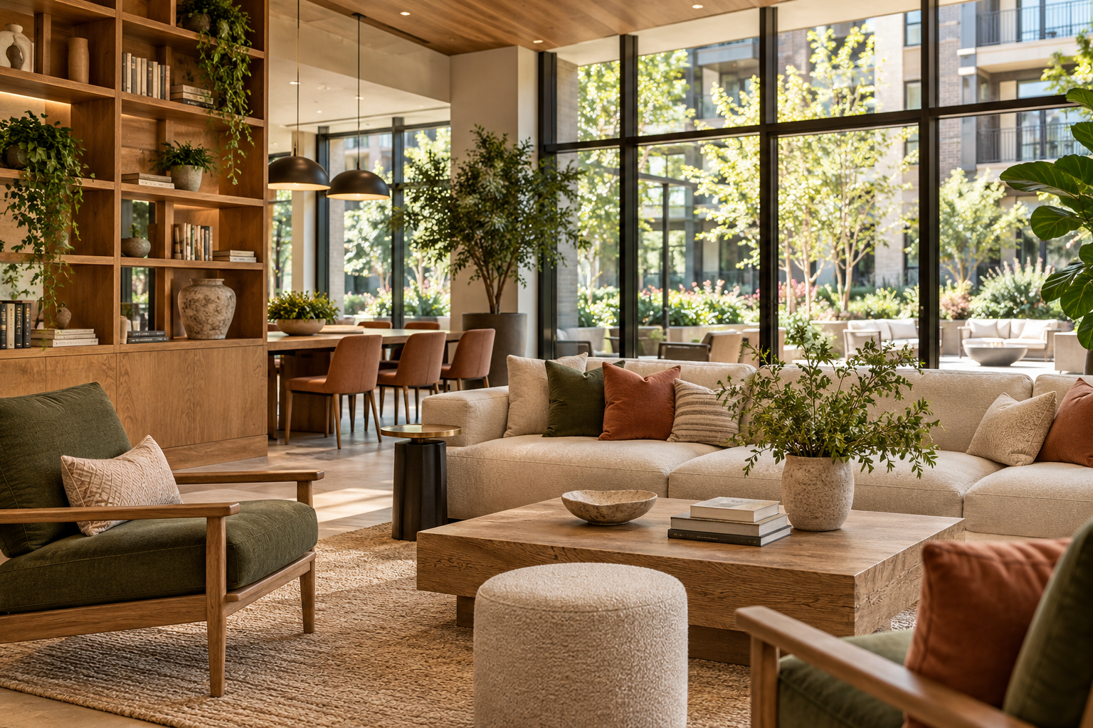 Bright and welcoming resident lounge